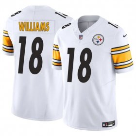 Cheap Men\'s Pittsburgh Steelers #18 Mike Williams White 2024 F.U.S.E. Vapor Untouchable Limited Stitched Jersey