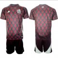 Cheap Men's Mexico Team Blank 2024-25 Burgundy Home Soccer Jersey Suit