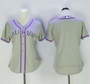 Wholesale Cheap Rockies Blank Grey Women's Road Stitched MLB Jersey