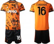 Wholesale Cheap Men 2020-2021 club Juventus Second away 16 orange Soccer Jerseys