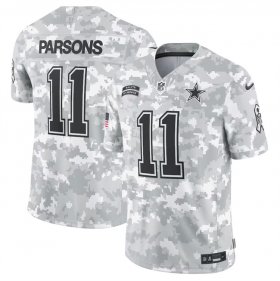 Men\'s Dallas Cowboys #11 Micah Parsons 2024 Arctic Camo Salute To Service Limited Stitched Football Jersey