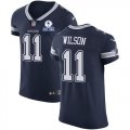 Wholesale Cheap Nike Cowboys #11 Cedrick Wilson Navy Blue Team Color Men's Stitched With Established In 1960 Patch NFL Vapor Untouchable Elite Jersey