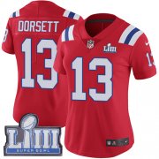 Wholesale Cheap Nike Patriots #13 Phillip Dorsett Red Alternate Super Bowl LIII Bound Women's Stitched NFL Vapor Untouchable Limited Jersey