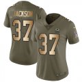 Wholesale Cheap Nike Packers #37 Josh Jackson Olive/Gold Women's Stitched NFL Limited 2017 Salute to Service Jersey