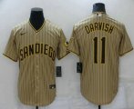 Wholesale Cheap Men's San Diego Padres #11 Yu Darvish Brown Team Logo Stitched MLB Cool Base Nike Jersey