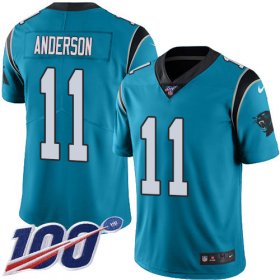 Wholesale Cheap Nike Panthers #11 Robby Anderson Blue Alternate Youth Stitched NFL 100th Season Vapor Untouchable Limited Jersey