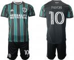 Wholesale Cheap Men 2021-2022 Club Los Angeles Galaxy away black 10 Adidas Soccer Jersey