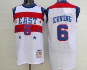 Wholesale Cheap NBA 1980 All-Star Men's #6 Julius Erving White Hardwood Classics Soul Swingman Throwback Jersey