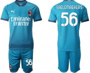 Wholesale Cheap Men 2020-2021 club AC milan away 56 blue Soccer Jerseys