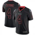 Wholesale Cheap Men's Texans #4 Deshaun Watson NFL 2018 Lights Out Black Color Rush Limited Jersey