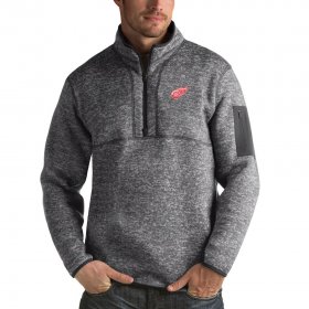 Wholesale Cheap Detroit Red Wings Antigua Fortune Quarter-Zip Pullover Jacket Black