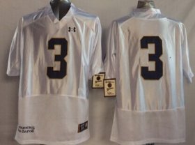 Wholesale Cheap Notre Dame Fighting Irish #3 Joe Montana 2014 White Jersey