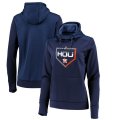 Wholesale Cheap Houston Astros Majestic Women's 2019 Postseason Dugout Authentic Pullover Hoodie Navy