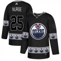 Wholesale Cheap Adidas Oilers #25 Darnell Nurse Black Authentic Team Logo Fashion Stitched NHL Jersey