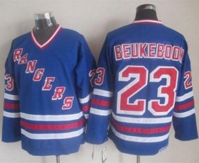 Wholesale Cheap Rangers #23 Jeff Beukeboom Blue CCM Heroes Of Hockey Alumni Stitched NHL Jersey