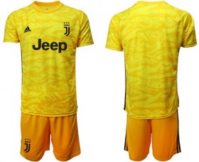 Wholesale Cheap Juventus Blank Yellow Goalkeeper Soccer Club Jersey