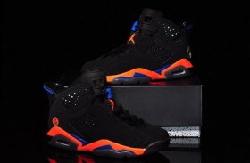 Wholesale Cheap Air Jordan 6 New York Knicks Black/red-blue