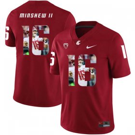 Wholesale Cheap Washington State Cougars 16 Gardner Minshew II Red Fashion College Football Jersey