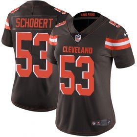 Wholesale Cheap Nike Browns #53 Joe Schobert Brown Team Color Women\'s Stitched NFL Vapor Untouchable Limited Jersey