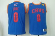 Wholesale Cheap Men's Cleveland Cavaliers #0 Kevin Love 2015 The Finals Light Blue Jersey