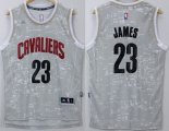 Wholesale Cheap Men's Cleveland Cavaliers #23 LeBron James Adidas 2015 Gray City Lights Swingman Jersey