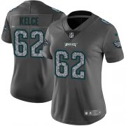 Wholesale Cheap Nike Eagles #62 Jason Kelce Gray Static Women's Stitched NFL Vapor Untouchable Limited Jersey