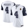 Wholesale Cheap Men's Dallas Cowboys #4 Dak Prescott Navy 2023 F.U.S.E. With Walter Payton Patch Alternate Vapor Limited Football Stitched Jersey