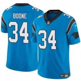 Cheap Men\'s Carolina Panthers #34 Mike Boone Blue 2024 F.U.S.E. Vapor Limited Stitched Football Jersey