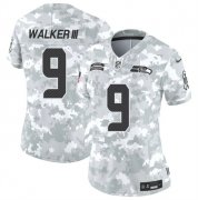 Cheap Women's Seattle Seahawks #9 Kenneth Walker III 2024 F.U.S.E Arctic Camo Salute To Service Limited Stitched Football Jersey(Run Small)