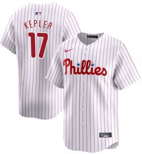 Cheap Men\'s Philadelphia Phillies #17 Max Kepler White 2024 Home Limited Stitched Jersey