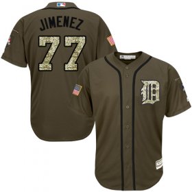 Wholesale Cheap Tigers #77 Joe Jimenez Green Salute to Service Stitched MLB Jersey