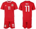 Wholesale Cheap Wales #11 Bale Red Home Soccer Country Jersey