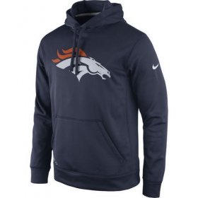 Wholesale Cheap Men\'s Denver Broncos Nike Navy Practice Performance Pullover Hoodie