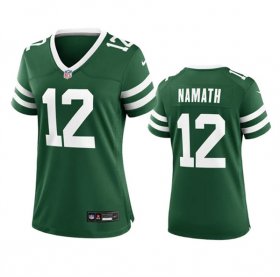 Cheap Women\'s New York Jets #12 Joe Namath Green 2024 Football Stitched Jersey(Run Small)