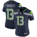 Wholesale Cheap Nike Seahawks #13 Phillip Dorsett Steel Blue Team Color Women's Stitched NFL Vapor Untouchable Limited Jersey