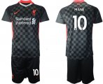 Wholesale Cheap Men 2020-2021 club Liverpool Second away 10 black Soccer Jerseys