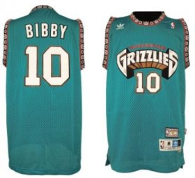 Wholesale Cheap Memphis Grizzlies #10 Mike Bibby ABA Hardwood Classics Green Throwback Swingman Jersey