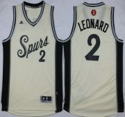 Wholesale Cheap Men's San Antonio Spurs #2 Kawhi Leonard Revolution 30 Swingman 2015 Christmas Day White Jersey