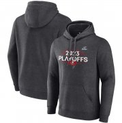 Cheap Men's Tampa Bay Buccaneers Heather Charcoal 2023 Playoffs Fleece Pullover Hoodie