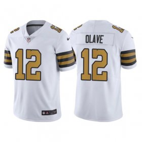 Wholesale Cheap Men\'s New Orleans Saints #12 Chris Olave White Limited Stitched Jersey