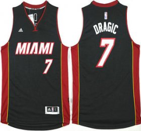 Wholesale Cheap Men\'s Miami Heat #7 Goran Dragic Revolution 30 Swingman 2014 New Black Jersey