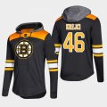 Wholesale Cheap Bruins #46 David Krejci Black 2018 Pullover Platinum Hoodie