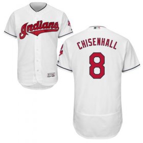 Wholesale Cheap Indians #8 Lonnie Chisenhall White Flexbase Authentic Collection Stitched MLB Jersey