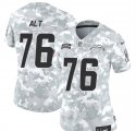 Cheap Women's Los Angeles Chargers #76 Joe Alt 2024 F.U.S.E Arctic Camo Salute To Service Limited Stitched Football Jersey(Run Small)