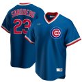 Wholesale Cheap Chicago Cubs #23 Ryne Sandberg Nike Road Cooperstown Collection Player MLB Jersey Royal