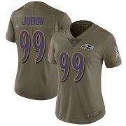 Wholesale Cheap Nike Ravens #99 Matthew Judon Olive Women's Stitched NFL Limited 2017 Salute To Service Jersey