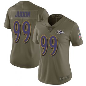 Wholesale Cheap Nike Ravens #99 Matthew Judon Olive Women\'s Stitched NFL Limited 2017 Salute To Service Jersey