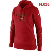 Wholesale Cheap Women's Nike Cincinnati Bengals Heart & Soul Pullover Hoodie Red