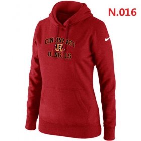 Wholesale Cheap Women\'s Nike Cincinnati Bengals Heart & Soul Pullover Hoodie Red