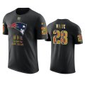 Wholesale Cheap Patriots #28 James White Black Men's Black History Month T-Shirt